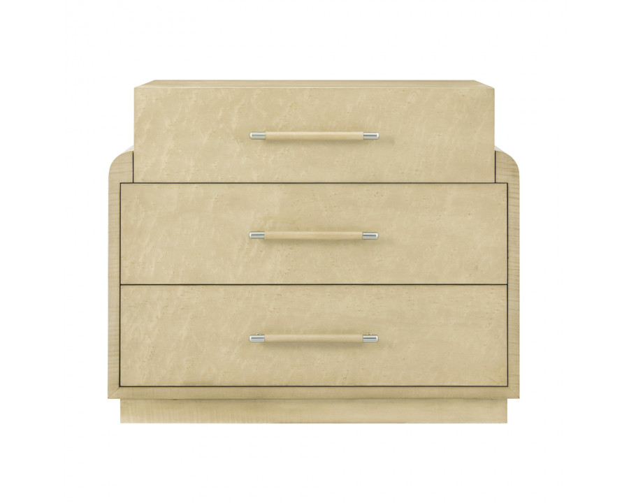 Theodore Alexander Origins 3-Drawer Nightstand - Sesame