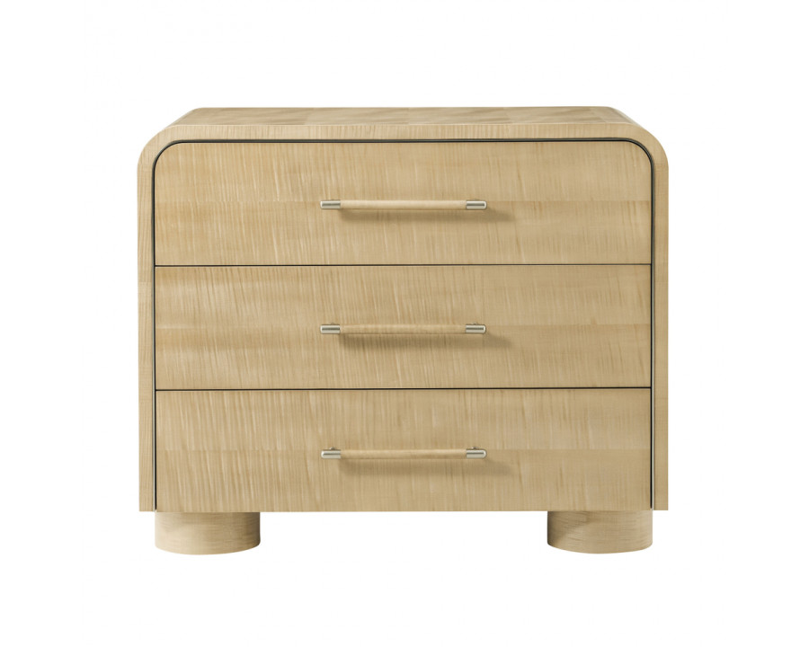 Theodore Alexander Origins II 3-Drawer Nightstand - Sesame