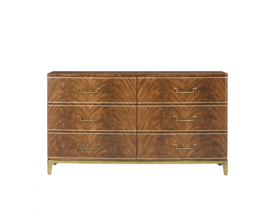 Theodore Alexander - Spencer London Burl 6-Drawer Dresser