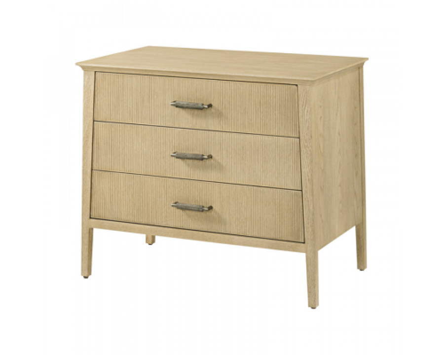 Theodore Alexander Balboa 3-Drawer Nightstand - Coastal Gray