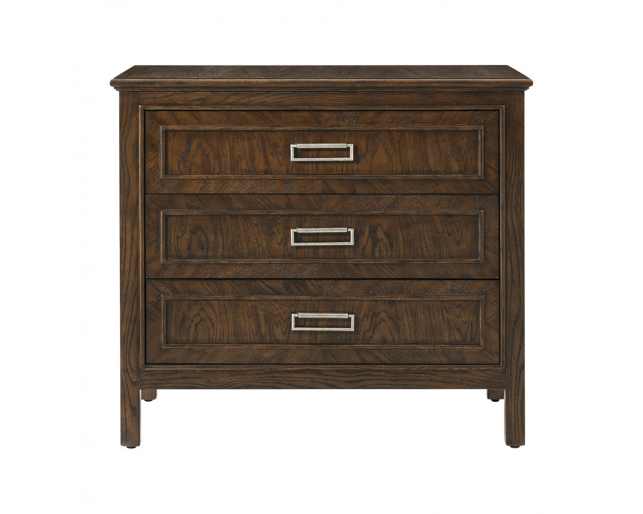 Theodore Alexander Surrey 3-Drawer Nightstand - Brownstone