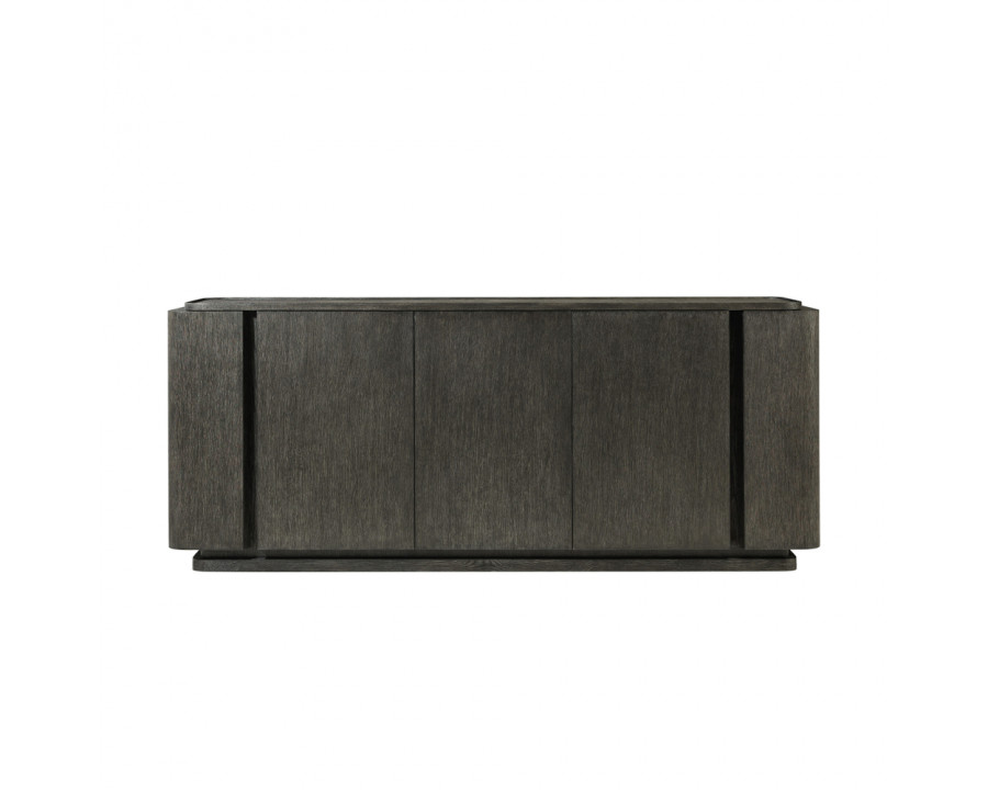 Theodore Alexander Repose Panel Triple-Door Sideboard - Charcoal Oak