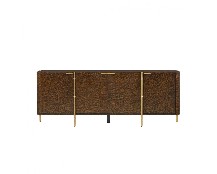 Theodore Alexander Kesden Style 1 Sideboard - Pyramid Brown/Satin Brass