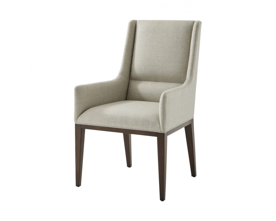 Theodore Alexander - Dorian Dining Armchair in Draper Performance/Almond, Fabric