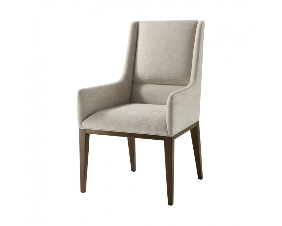 Theodore Alexander - Lido Upholstered Dining Arm Chair in Taurino/Bistre, Fabric