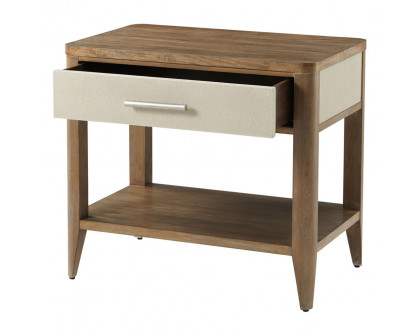 Theodore Alexander York Large Bed Side Table - Mangrove/Nickel