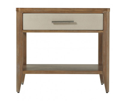 Theodore Alexander York Large Bed Side Table - Mangrove/Nickel