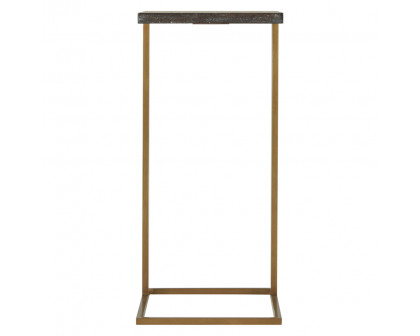 Theodore Alexander Bishop Cantilever Accent Table - Rowan/Brass