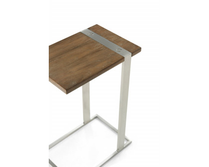 Theodore Alexander Bishop Cantilever Accent Table - Mangrove/Nickel