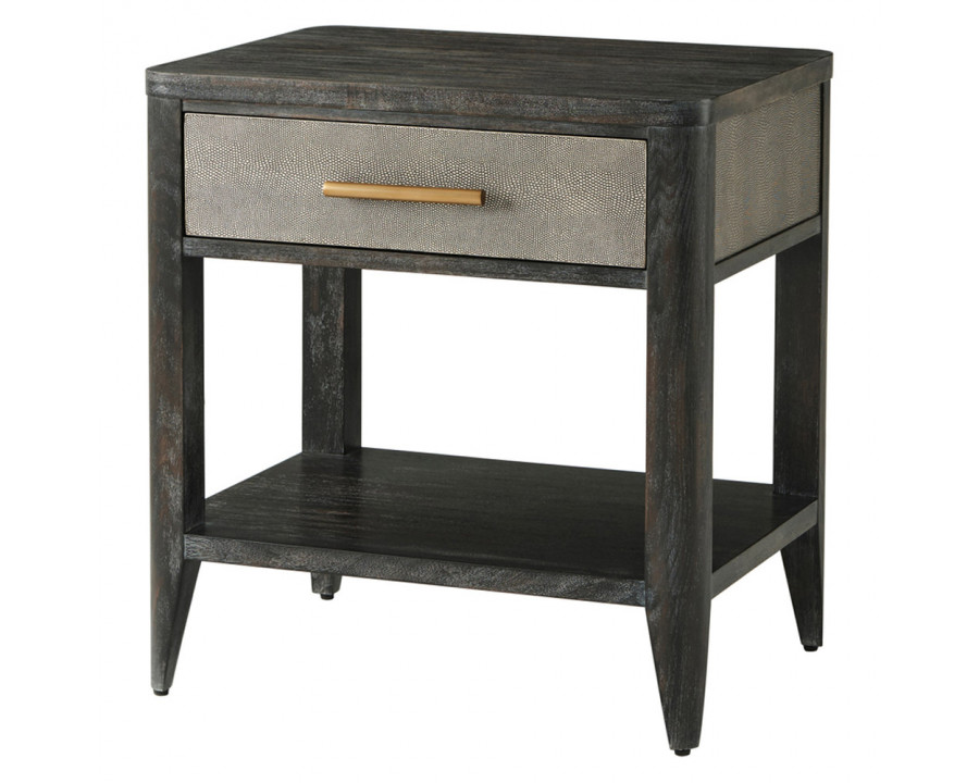 Theodore Alexander York Small Bed Side Table - Rowan/Brass