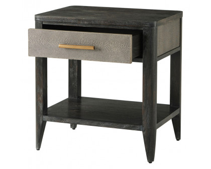 Theodore Alexander York Small Bed Side Table - Rowan/Brass