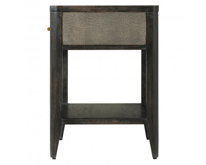 Theodore Alexander York Small Bed Side Table - Rowan/Brass