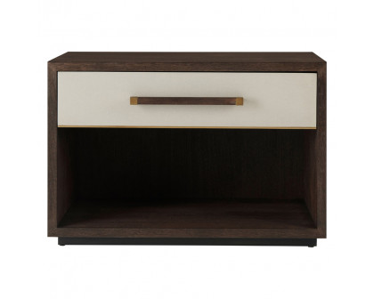 Theodore Alexander Large Lowan Nightstand - Cardamon/Brass Nightstands