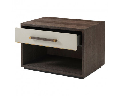 Theodore Alexander Large Lowan Nightstand - Cardamon/Brass Nightstands