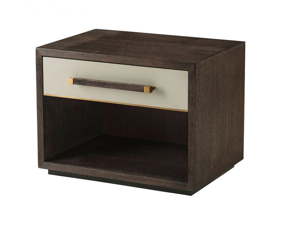 Theodore Alexander Lowan Nightstand - Cardamon/Brass