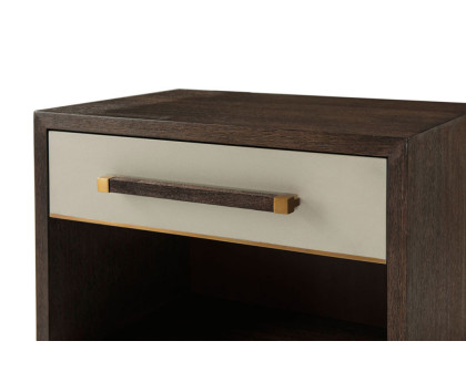 Theodore Alexander Lowan Nightstand - Cardamon/Brass