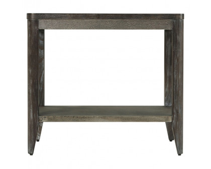 Theodore Alexander Riley Side Table - Rowan Finish/Komodo Leather