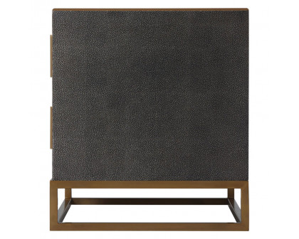 Theodore Alexander Blain Nightstand - Shagreen/Brass