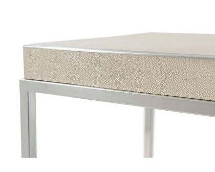 Theodore Alexander Fisher Side Table - Overcast/Nickel