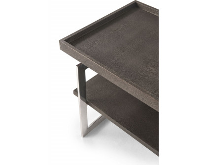 Theodore Alexander Landry Side Table - Tempest/Nickel