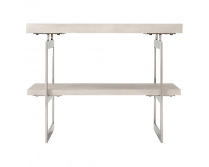 Theodore Alexander Landry Side Table - Overcast/Nickel