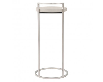 Theodore Alexander Alistair Accent Table - Overcast/Nickel