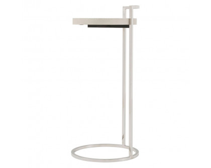 Theodore Alexander Alistair Accent Table - Overcast/Nickel