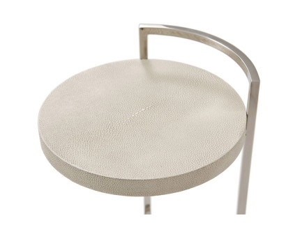 Theodore Alexander Alistair Accent Table - Overcast/Nickel