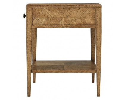 Theodore Alexander Nova Rectangular 1-Drawer Side Table - Dawn