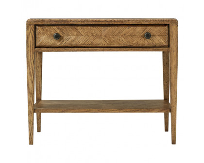 Theodore Alexander Nova Rectangular 1-Drawer Side Table - Dawn