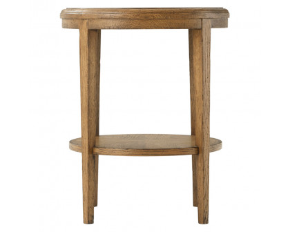 Theodore Alexander Nova 2-Tier Round Side Table - Dawn