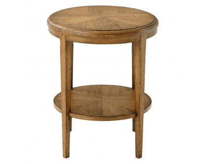 Theodore Alexander Nova 2-Tier Round Side Table - Dawn