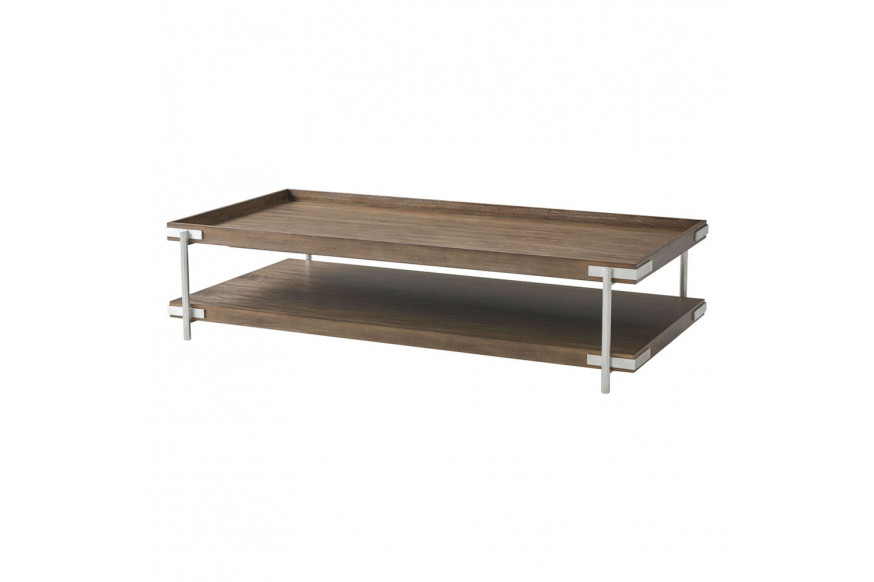 Theodore Alexander™ Casseopia Cocktail Table - Mangrove and Nickel Finish