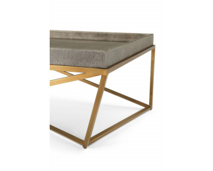 Theodore Alexander Crazy X Tray Cocktail Table - Tempest/Brass