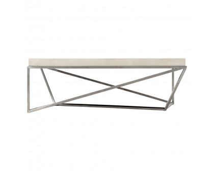 Theodore Alexander Crazy X Tray Cocktail Table - Overcast/Nickel