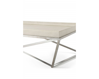 Theodore Alexander Crazy X Tray Cocktail Table - Overcast/Nickel