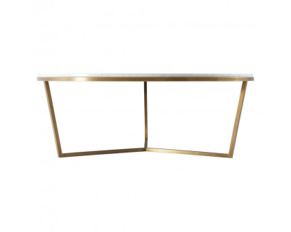 Theodore Alexander Fisher Round Cocktail Table – Marble/Brass