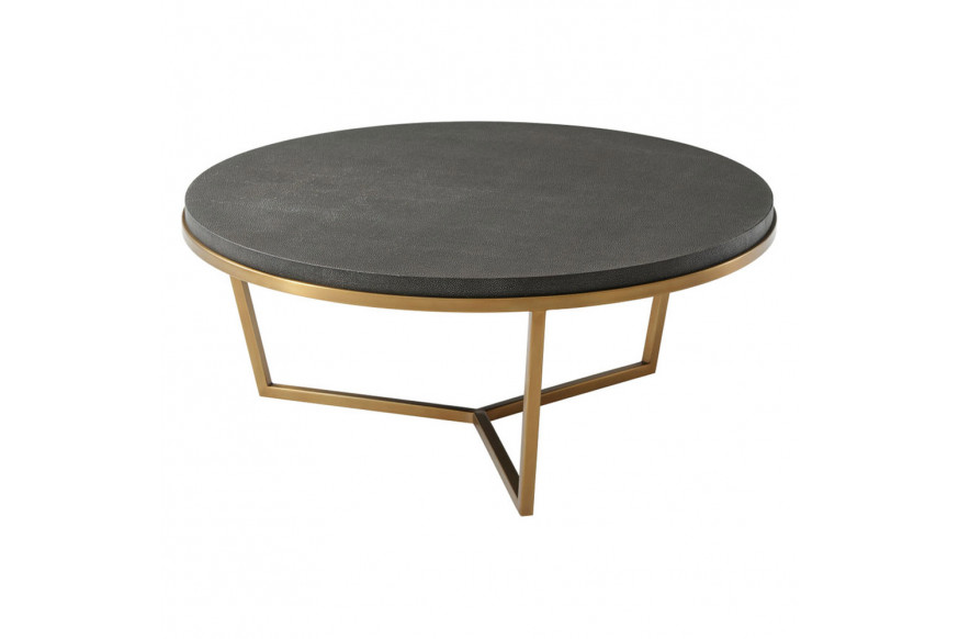 Theodore Alexander™ - Small Fisher Round Cocktail Table Shagreen