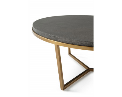 Theodore Alexander™ - Small Fisher Round Cocktail Table Shagreen