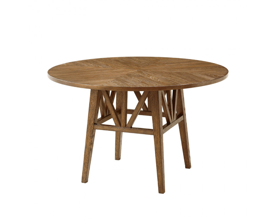 Theodore Alexander Nova Round Dining Table - Dawn