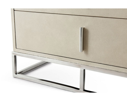 Theodore Alexander Blain Tall Boy Chest Of Drawers - Overcast/Nickel