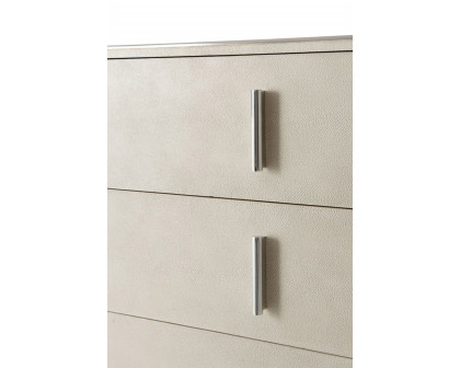 Theodore Alexander Blain Tall Boy Chest Of Drawers - Overcast/Nickel