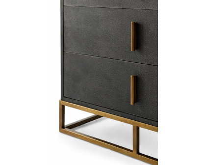 Theodore Alexander Blain Tall Boy Chest Of Drawers - Tempest/Brass