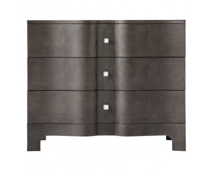 Theodore Alexander Nolan Serpentine 3-Drawer Chest – Tempest/Nickel