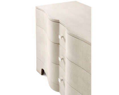 Theodore Alexander Nolan Serpentine 3-Drawers Chest - Overcast/Nickel