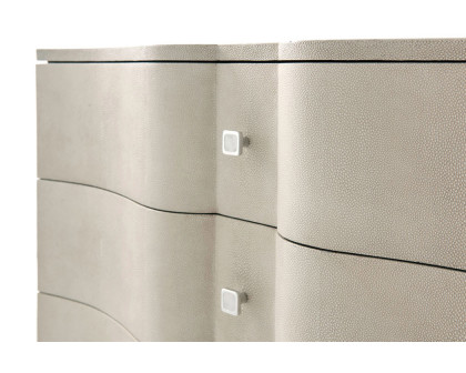 Theodore Alexander Nolan Serpentine 3-Drawers Chest - Overcast/Nickel