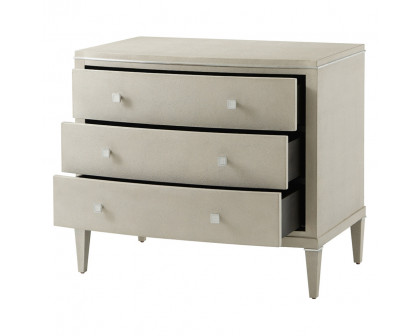 Theodore Alexander Adeline Nightstand - Overcast/Nickel