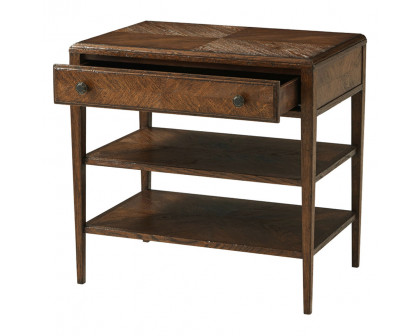 Theodore Alexander Nova 2-Tier/1-Drawer Nightstand - Dusk