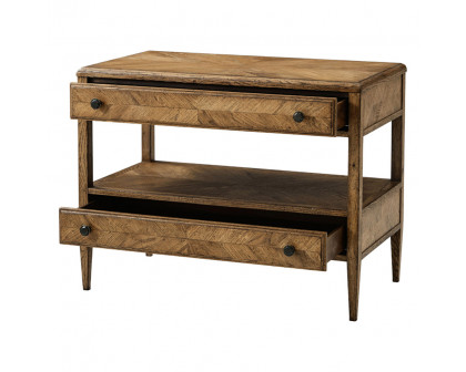 Theodore Alexander Nova 2-Tier/2-Drawer Nightstand - Dawn