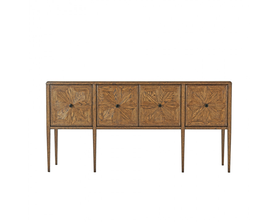 Theodore Alexander Nova 4-Door Rectangular Credenza - Dawn